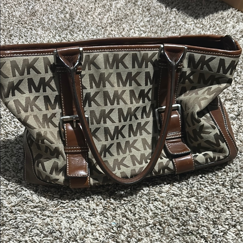 Michael Kors Brown and Tan Tote Bag